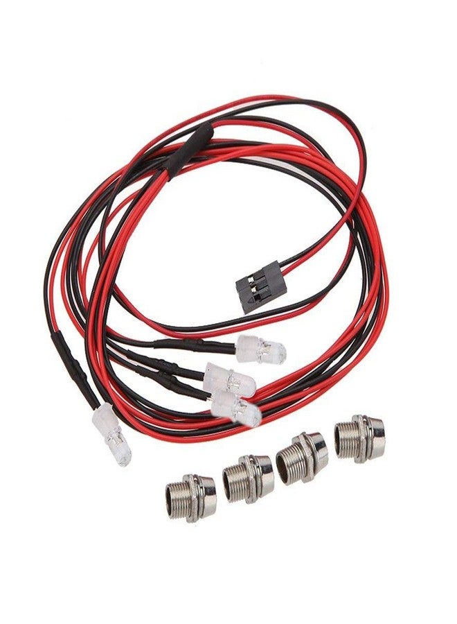 Share Goo مجموعة مصابيح أمامية وخلفية ShareGoo رباعية LED، متوافقة مع سيارات Traxxas وHSP وTamiya وRedcat وRC4WD وAxial SCX10 و1/10 و1/12 و1/16 التي تعمل بالتحكم عن بعد، والشاحنات والدبابات والزاحفات، 3 مم - Image 5